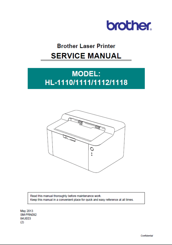 Service manual Brother HL-1110 1111 1112 1118