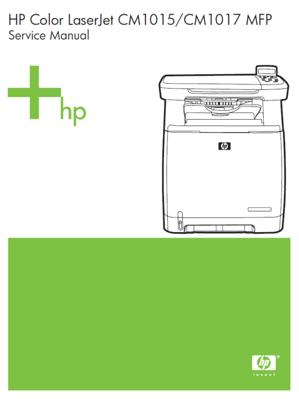 Service manual HP Color LaserJet CM1015 CM1017 MFP
