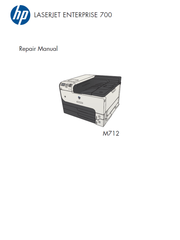 Service manual HP LaserJet Enterprise 700 M712