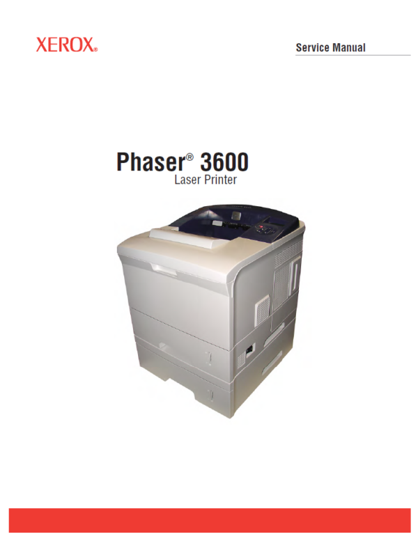 Service manual Xerox Phaser 3600 Laser Printer