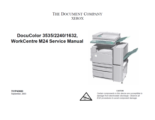 Service manual Xerox DocuColor 3535 2240 1632, WorkCentre M24