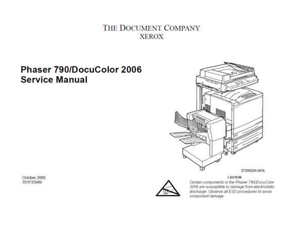 Service manual Xerox Phaser 790 DocuColor 2006