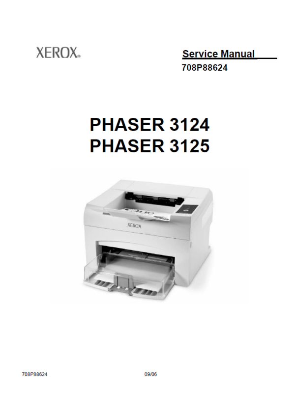 Service manual xerox PHASER 3124 3125