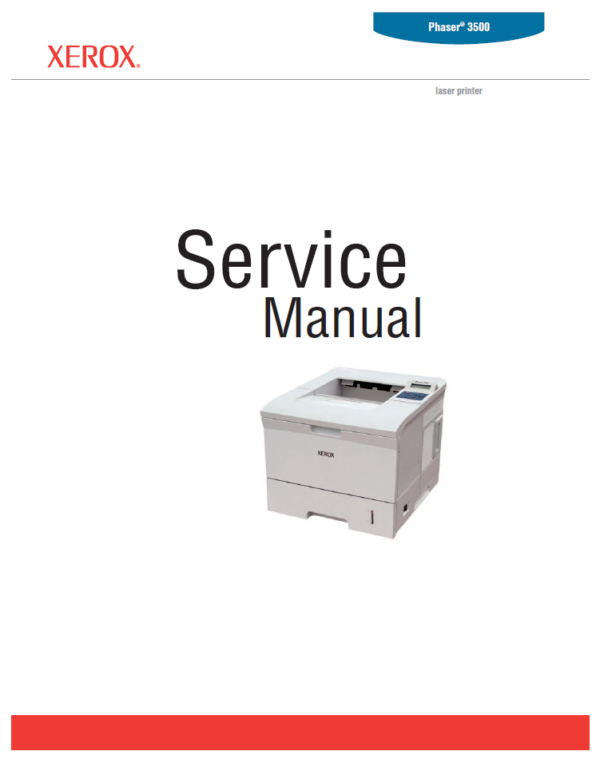 Service manual Xerox Phaser 3500