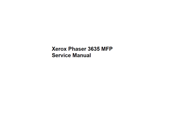 Service manual Xerox Phaser 3635 MFP