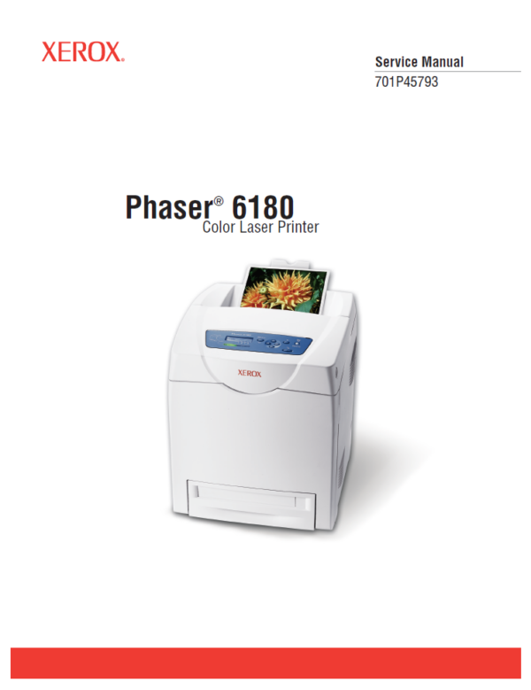 Service manual Xerox Phaser 6180 Color Laser Printer