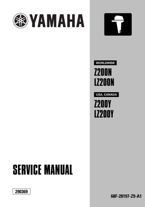 Service manual Yamaha Z200N, LZ200N, Z200Y, LZ200Y