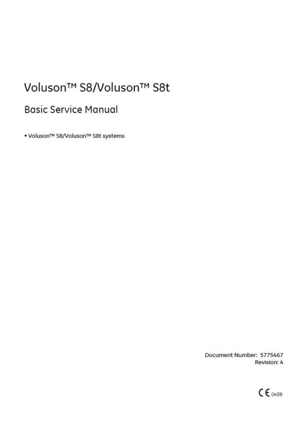 Service manual Voluson S8 / S8t