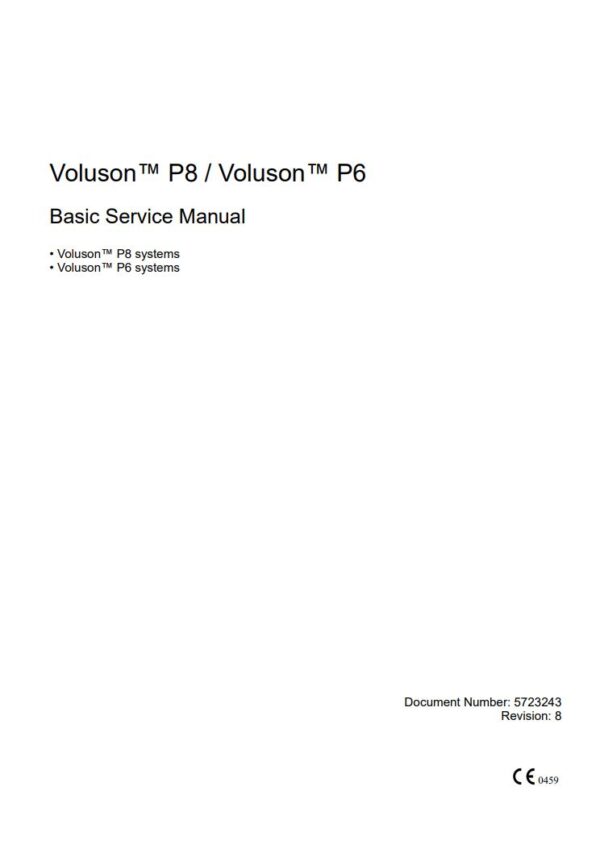 Service manual Voluson P8 / Voluson P6