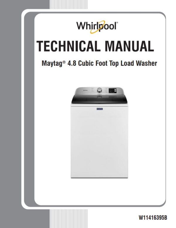 Service manual Whirlpool MAYTAG 4.8, MVW6200KW