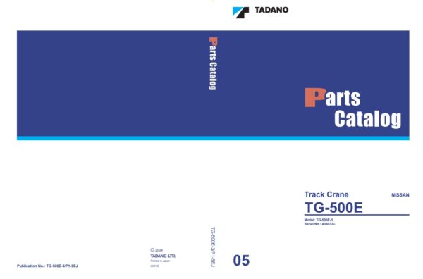 Parts Catalog Tadano TG-500E-3