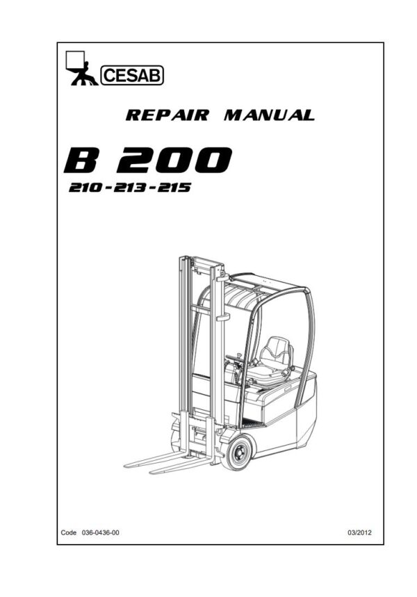 Service manual Cesab Forklift B200, B213, B215