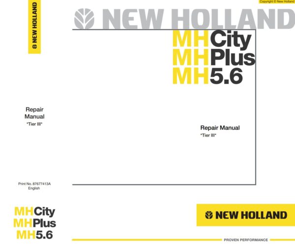 Service manual New Holland MH5.6, MHCity, MHPlus (Tier III) | 87677413A