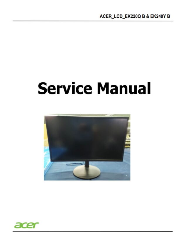 Service manual Acer EK220Q B & EK240Y B