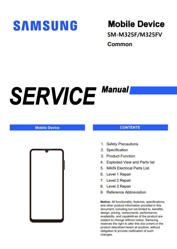 Service manual Samsung Galaxy M32 (SM-M325F, SM-M325FV)
