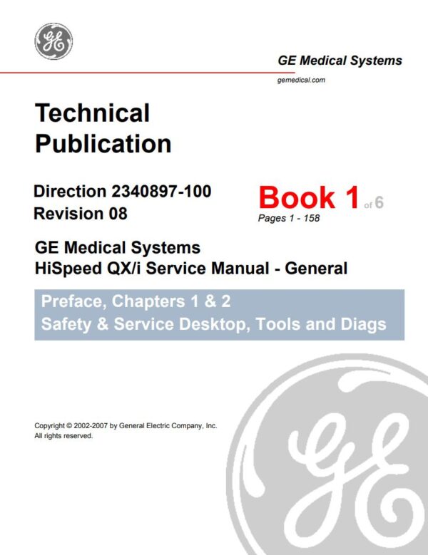 Service manual GE HiSpeed QX/i