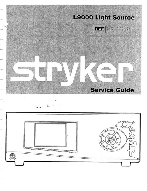 Service manual Stryker L9000 LED Light