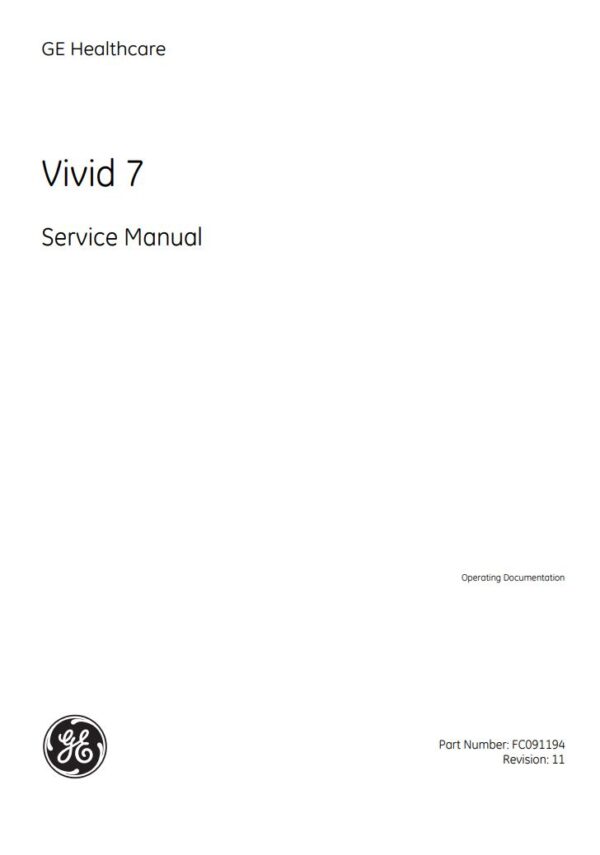 Service manual GE Vivid 7