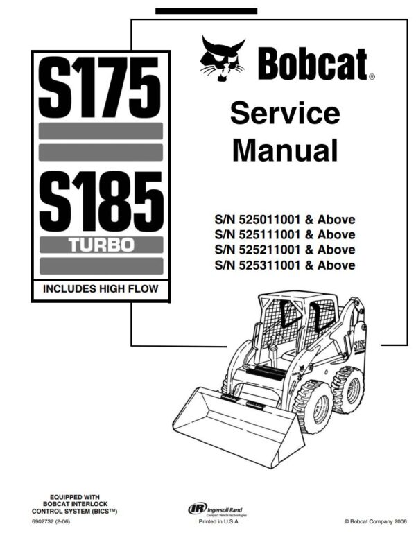 Service Manual Bobcat Skid Steer S175, S185