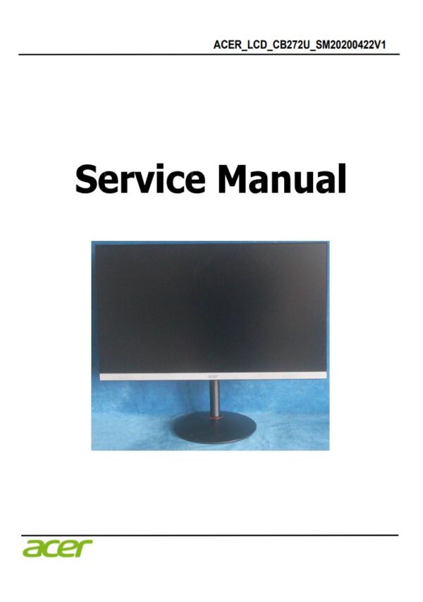 Service Manual Acer CB272U (SM20200422V1)