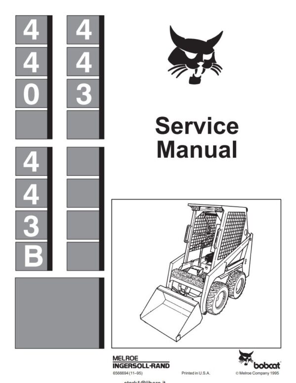 Service manual Bobcat 440B, 443, 440 Skid-Steer Loader