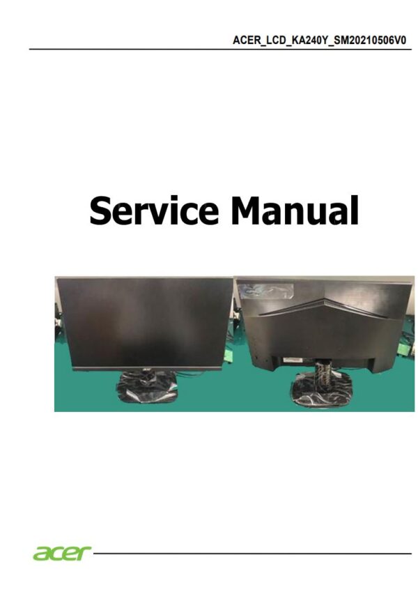 Service manual Acer KA240Y (SM20210506V0)