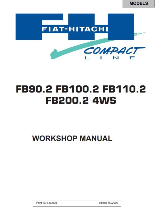 Service manual Fiat-Hitachi FB90.2, FB100.2, FB110.2, FB200.2 4WS