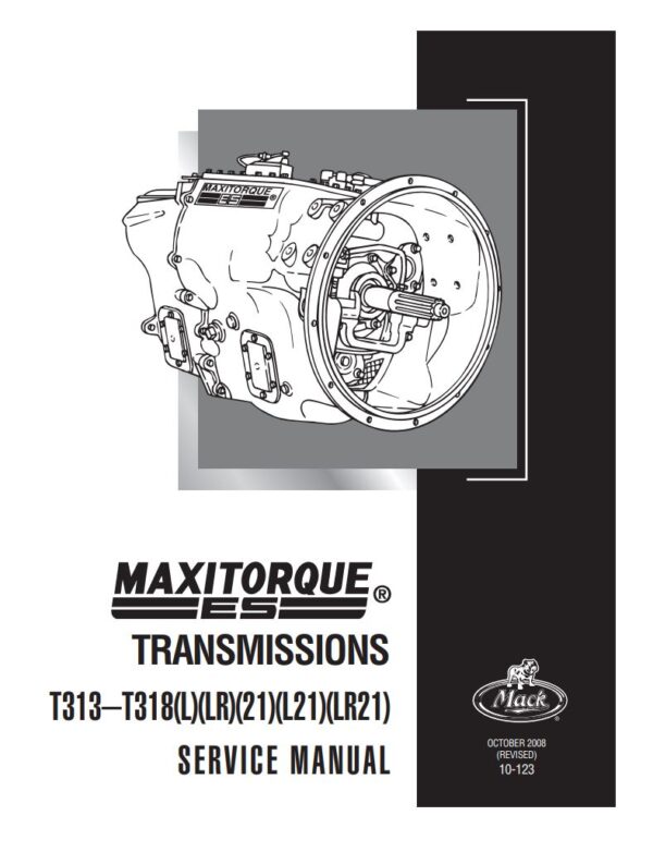 Service manual Maxitorque T313-T318 (L)(LR)(21)(l21)(Lr21) Transmissions