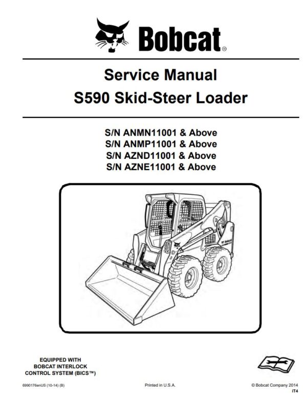 Service manual 2014 Bobcat S590 Skid Steer Loader