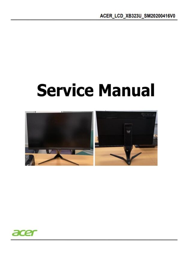 Service manual Acer Predator (XB323U)