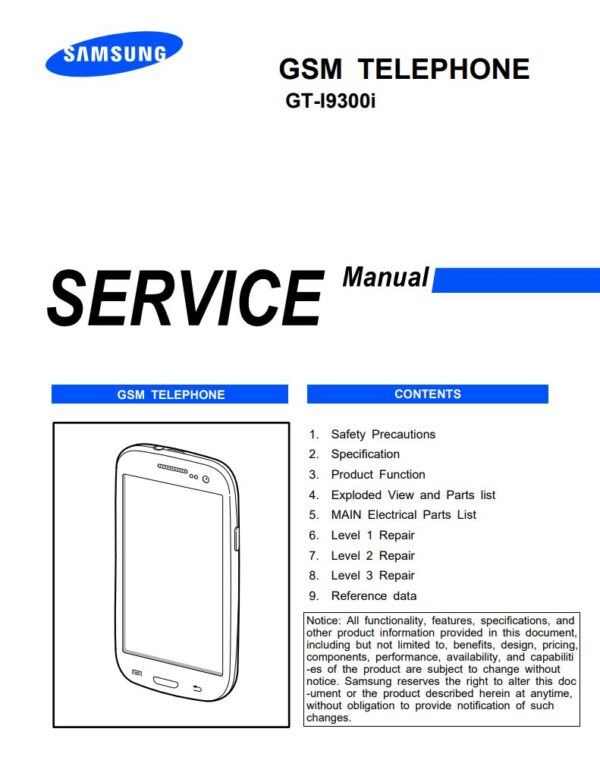 Service manual Samsung Galaxy S3 Neo (GT-I9300i)