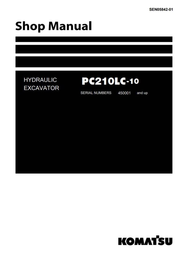 Service manual Komatsu PC210-10 Excavators