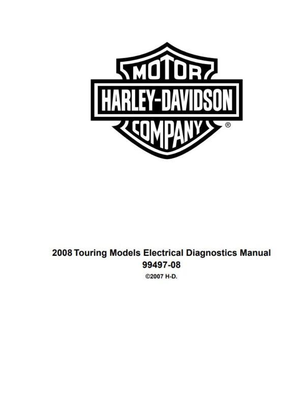Electrical Diagnostics Manual 2008 Harley-Davidson Touring Models