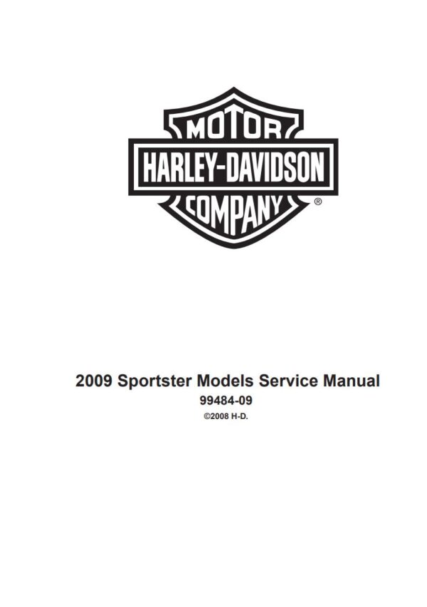 Service manual 2009 Harley-Davidson Sportster Models