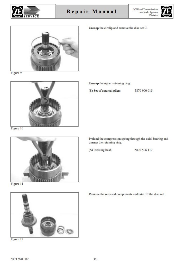 Service manual ZF T-7336 PS Tractor Transmission