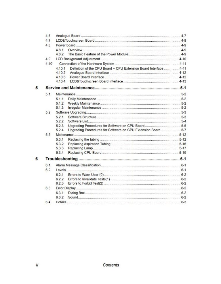 Service Manual Mindray BA-88A Semi-auto Chemistry Analyzer