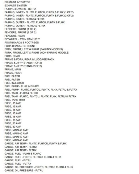 harley davidson parts catalogue