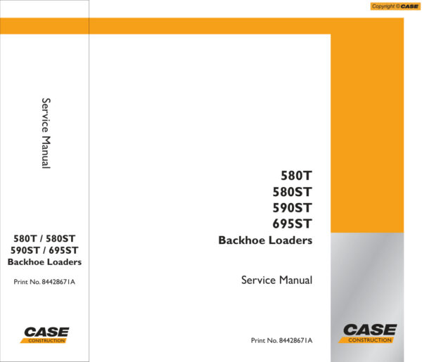 Service manual Case 580T, 580ST, 590ST, 695ST Backhoe Loader