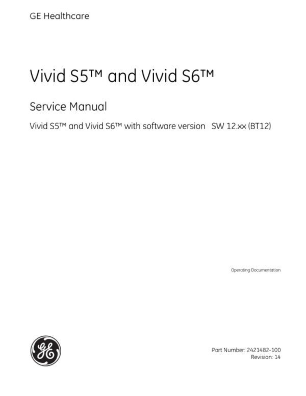 Service manual GE Vivid S5™ and Vivid S6™