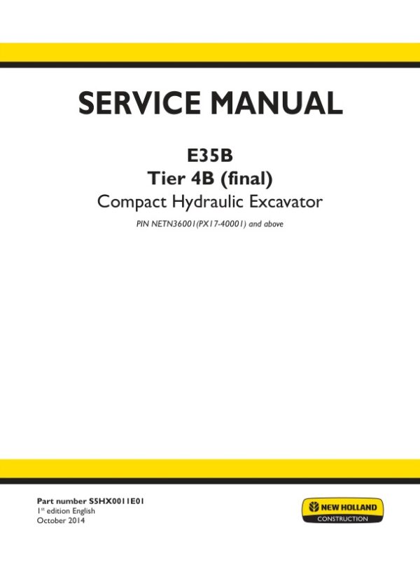 Service manual New Holland E35B Tier 4B (final)