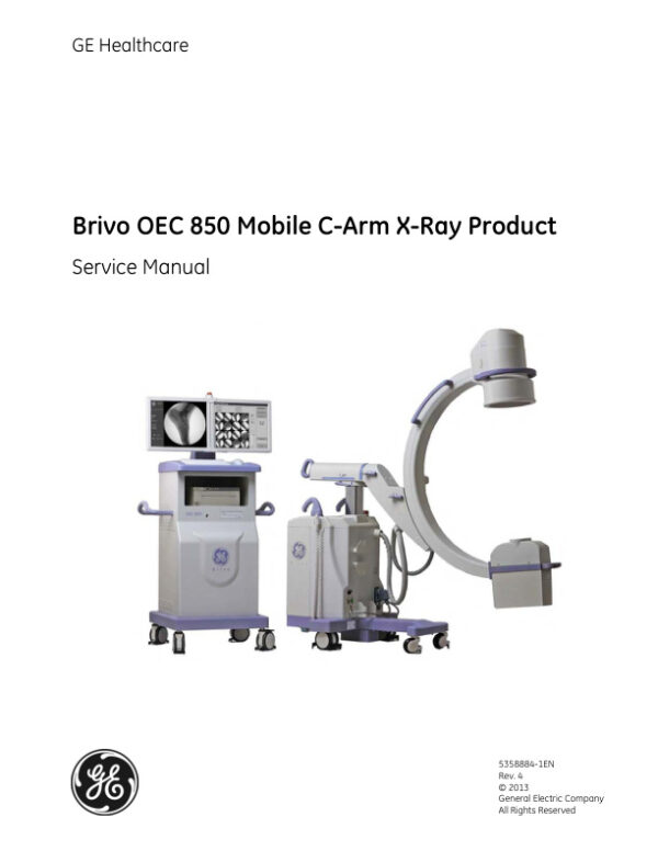 Service manual GE Brivo OEC 850 Mobile C-Arm X-Ray Product