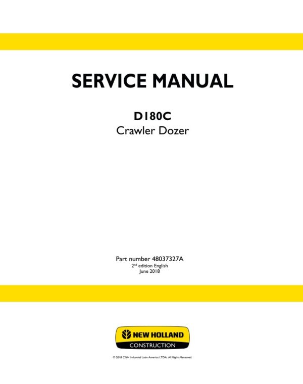 Service manual New Holland D180C | 48037327A