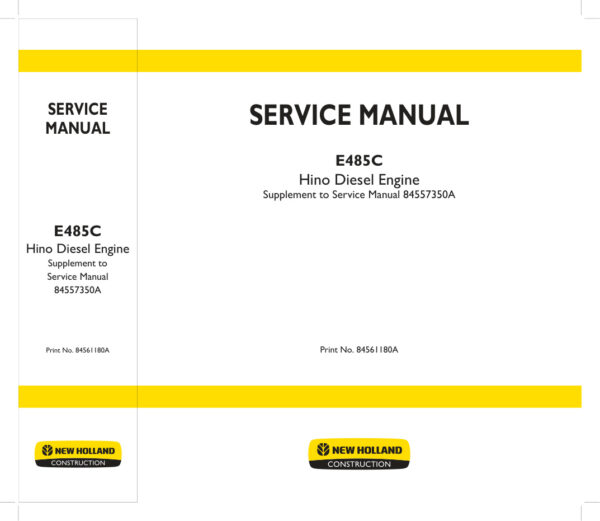 Service manual New Holland E485C (P11C-VC) Hino Diesel Engine