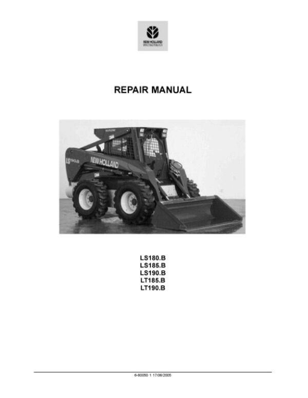 Service manual New Holland LS180.B, LS185.B, LS190.B, LT185.B, LT190.B