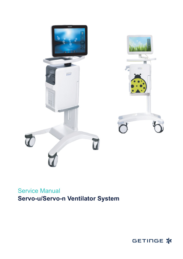 Service manual Getinge SERVOU, SERVOn Ventilator System