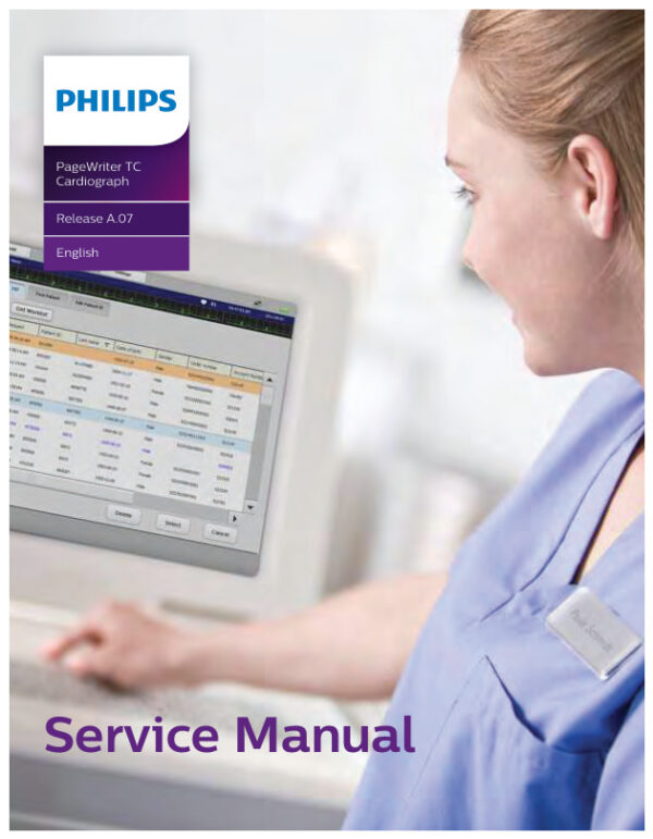 Service manual Philips PageWriter TC Cardiograph (Release A.07, 2019)