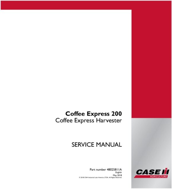 Service manual Case Coffee Express 200 Harvester