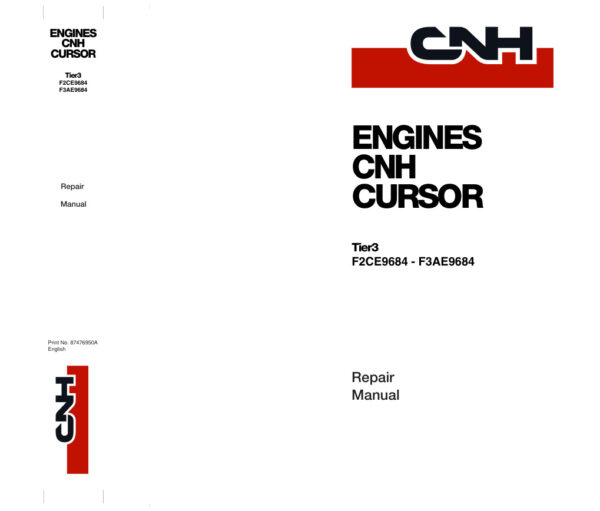 Service manual CNH Cursor Engines Family: F2CE9684, F3AE9684 Tier 3