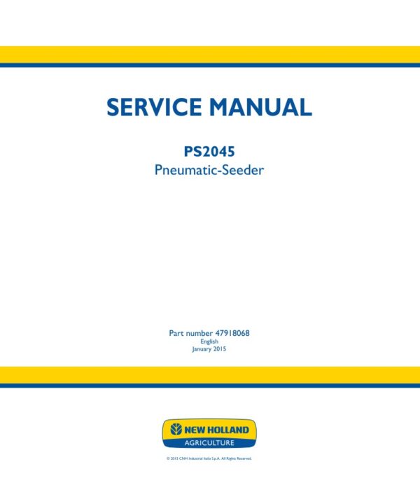 Service manual New Holland PS2045 Pneumatic-Seeder