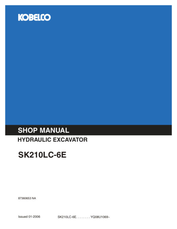 Service manual Kobelco SK210LC-6E Excavator